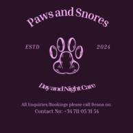 Paws and Snores pet care services, dog social club, pet sitting and training