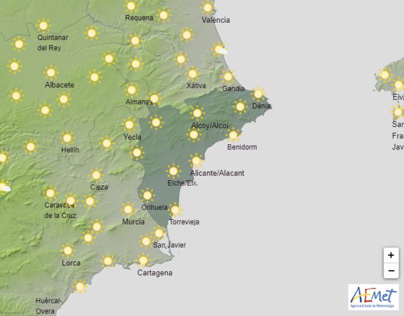 Alicante weekend weather forecast July 4-7