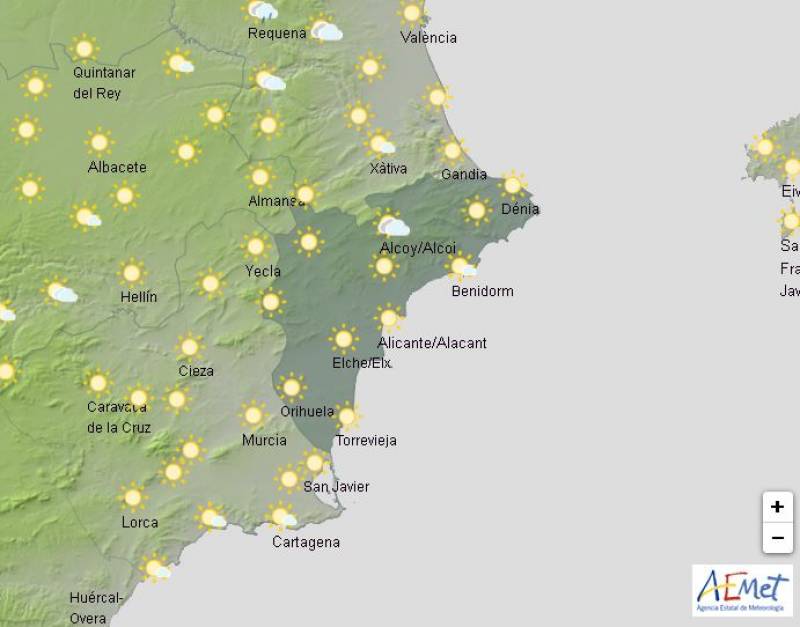 Temperatures reach 36 degrees: Alicante weather forecast July 8-11