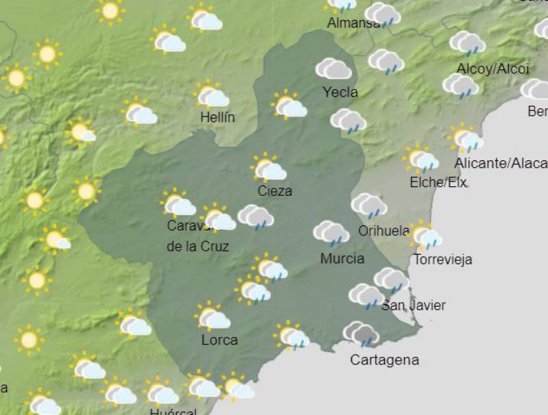 Cooling down for the weekend: Murcia weather forecast July 11-14