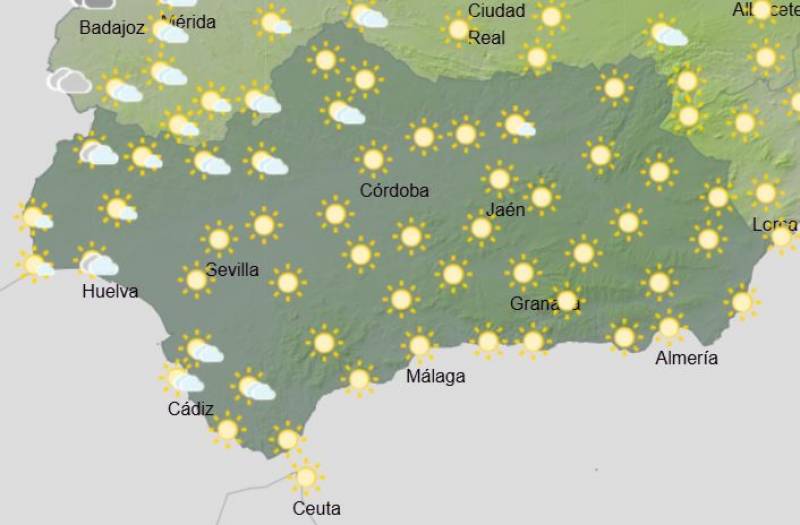 Andalusia weekly weather forecast January 20-26: Warmer but very rainy