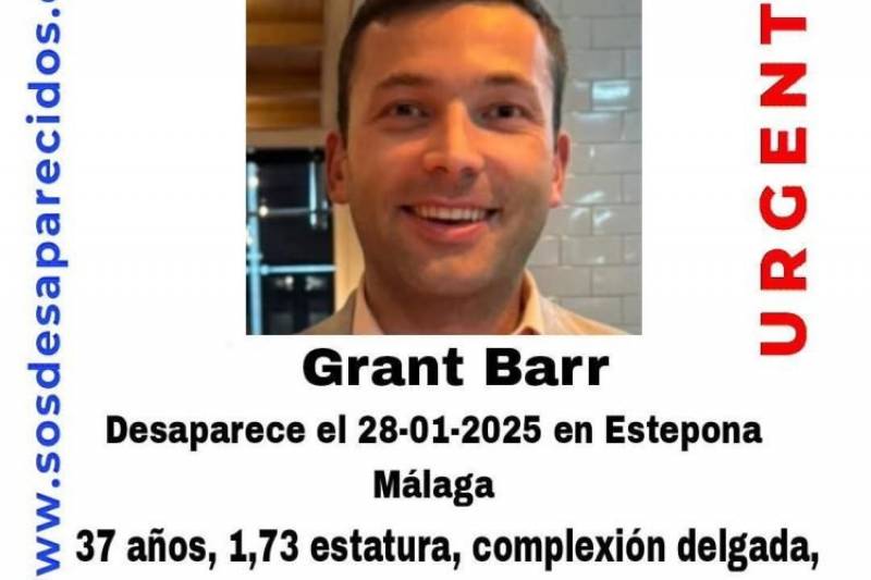 Appeal for missing man in Estepona: Have you seen Grant Barr?