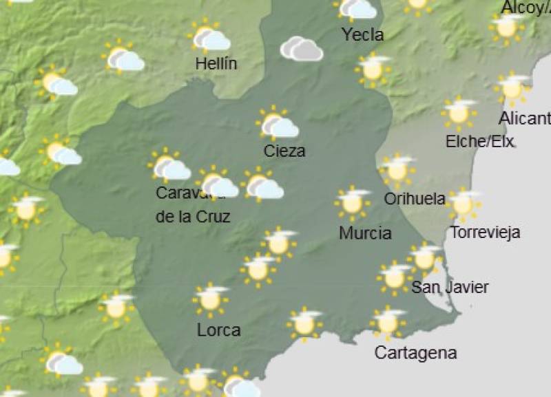 Bright, breezy and a little bit wet: Murcia weekly weather forecast November 3-6