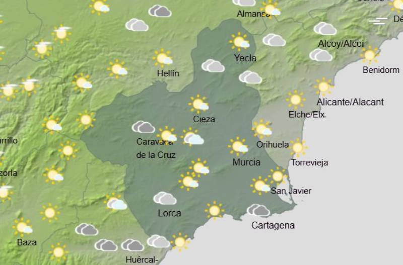 Murcia weekend weather forecast December 18-21: More rain on the way