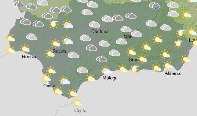 Andalucía weekend weather forecast Jan 8-11: Mild but windy conditions giving way to cooler, brighter weather
