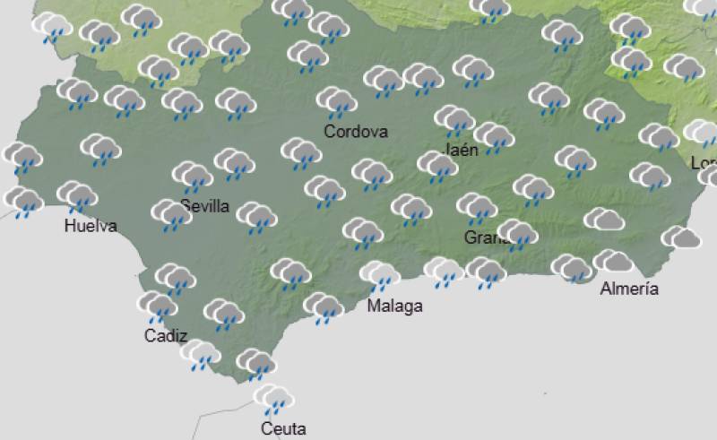 Andalucía weekly weather forecast Jan 26-29: A stormy, windy stretch with plenty of rain
