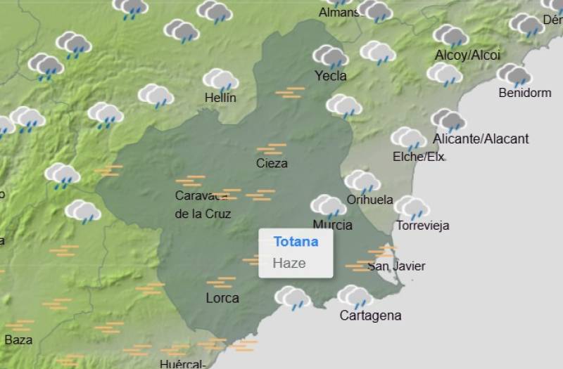 Murcia braced for blood rain this weekend: Weather forecast March 19-22