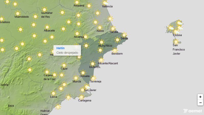 Mostly sunny skies and rising temperatures: Alicante weekend weather June 11-14
