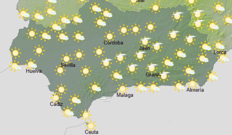 Andalucía weekly weather forecast October 12-15: Settled start gives way to coastal rain by midweek